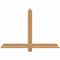 Ekena Millwork Eugene Smooth Timber Gable Bracket, Western Red Cedar, 48"W x 32"H x 1 1/2"D x 3 1/2"F, 16/12 Pitch GBW048X32X0204EUG00SWR - alternate 1